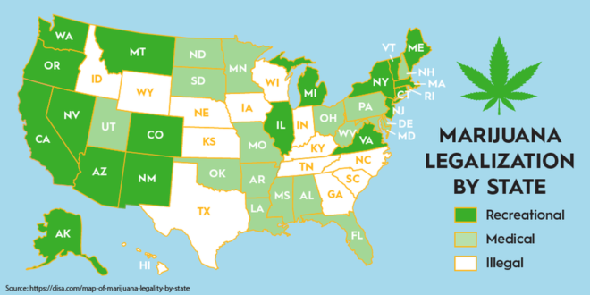 Map: Marijuana Legalization By State