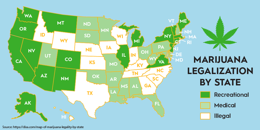 State Cannabis Legalization Map